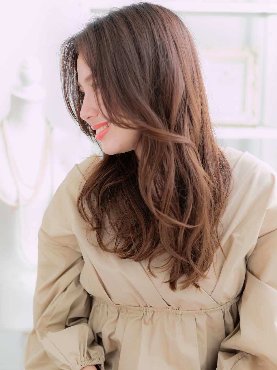かきあげ前髪外国人風オンブレレイヤーロングa越谷20代30代40代