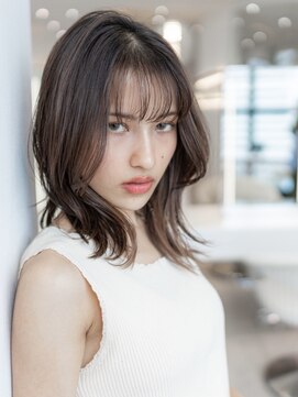 オースティン 調布アミックス(AUSTIN) 大人かわいい前髪セシルカットココアブラウンフリンジウェーブ