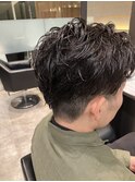 メンズカット×ツーブロック×クセ毛カット