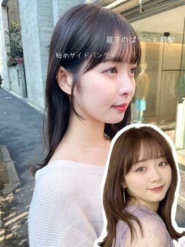ノラ ヘアーサロン(NORA HAIR SALON) ナチュラル小顔前髪あり後れ毛サイドバング結べるボブくびれヘア