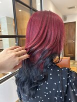 ハニー(HONEY by Chord)&nbsp;レッド×ブラック　グラデーションカラー