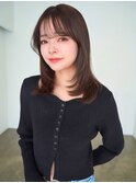 ANGELICA 内巻きミディレイヤー ココアブラウン