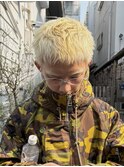 抜きっぱなし/ブロンド/金髪/スパイキーショート/メンズショート
