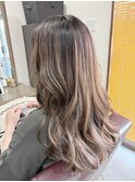 アッシュグレージュバレイヤージュ【56hair戸越銀座】