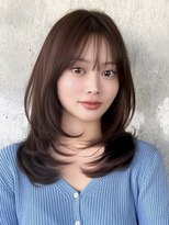 ロビー 表参道(ROBBY)&nbsp;大人レイヤーカット/ミディアムロングヘア/小顔前髪顔周りカット