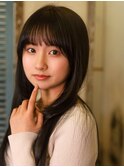 厚めバング/髪質改善トリートメント/柔らかカラー/美シルエット