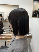 ファーストステップ 表参道(FIRST STEP)&nbsp;小顔見せミニボブ切りっぱなしボブくびれボブ前髪あり外はね丸み