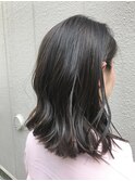 atelier.taki 坂根*ダークグレー切りっぱなしセミディ