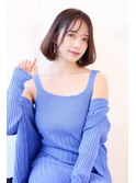 ナチュラル大人かわいいワンレンスタイル