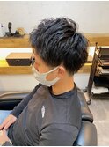 ツーブロおしゃクセショート