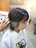 アルル ヘアー(ALULU HAIR) 【ハイウルフパープル×イヤリングライトブルー】