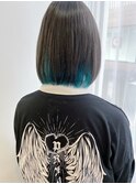 インナーターコイズブルー×グレーブラック