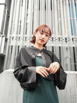 ジーテ 渋谷(gite)&nbsp;外ハネボブ×アプリコットオレンジ/渋谷/髪質改善