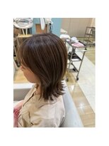 ヘアメイク アージュ 大野城 下大利店(HAIR MAKE age) レイヤーボブ×くすみハイライトカラー　20代30代40代