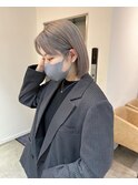 切りっぱなしボブ×シルバーアッシュ