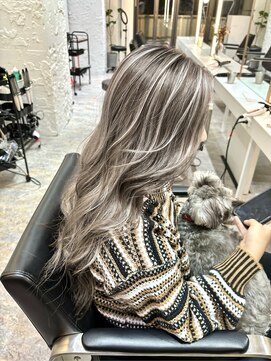 ブレンド 渋谷(BLend) 20代30代40代白髪ぼかしハイライト小顔ショートボブミニウルフ