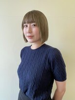 ウシワカマル ミライ(USHIWAKAMARU MIRAI)&nbsp;ミルクティーベージュ/グレージュ/切りっぱなしボブ