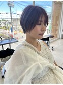 ショートカット×ひし形ショートボブ×前髪あり30代40代50代