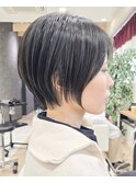 【御徒町】前下がり黒髪大人ショートヘア/30代40代50代