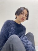 【センターパートハンサムショート】