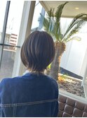 透明感ある色味のショートボブ