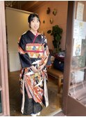 振袖着付けとヘアセット