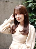 韓国スタイル/透明感カラー/レイヤーカット/暖色