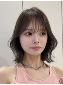 10代20代30代韓国ボブ小顔ネビージュボブルフ似合わせカット黒髪