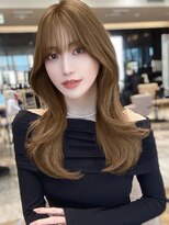 エインアンリー 明治神宮前(AIN.ANLY.)&nbsp;チャコールグレーアッシュフェイスフレーミング前髪カット