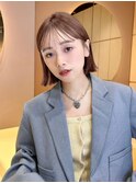 前髪顔まわりボブレイヤーボブ顔まわり縮毛矯正