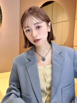 ロンドプロフィール 浦和(Lond profil)&nbsp;前髪顔まわりボブレイヤーボブ顔まわり縮毛矯正