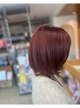 ロッソ ヘアアンドスパ 北千住店(Rosso Hair&SPA) レッドブラウン×ボブレイヤー【北千住】