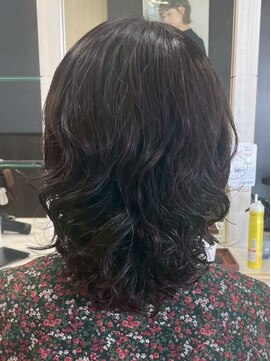 ヘアークリアー 春日部 ミセス 大人かわいいディアムレイヤー×デジタルパーマ