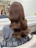 韓国風パーマ/コテ巻き風パーマ/レイヤーカット/髪質改善