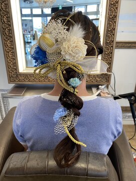 コワファースト 大分(COIFF1RST) 成人式/編みおろしスタイル/ポニーテール