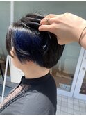 イヤリングカラー，ネイビーブルー，ビビットカラー【草加】