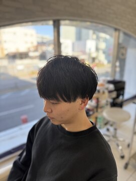 クオリス 赤塚店(QUALIS) 冬◎黒髪マッシュパーマなし簡単スタイリング清潔感UP