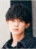 原宿シャドウパーマ無造作パーマラウンドマッシュウルフ刈り上げ