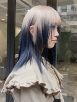 フラム 渋谷(flamme)&nbsp;White beige×navy blue