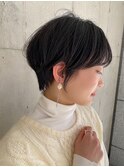 名駅個室髪質改善アッシュブラックショートヘア