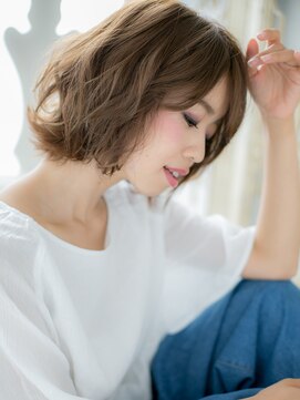 モッズ ヘア 福岡姪浜店(mod's hair) *mod's姪浜*…フレンチガーリーメルトカラー小顔ボブショートe