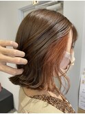 ナチュラルブラウン×オレンジインナー