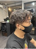 波巻きパーマ 波巻きスパイラル メンズカット 葛西 葛西メンズ