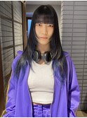 【中澤彩乃】インナーカラーウルフロングレイヤーぱっつん前髪