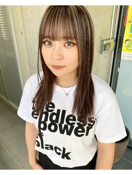 ガルボ ヘアー(garbo hair) 外国人風ハイライトカラー10代20代30代ベージュカラー