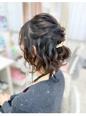 結婚式ハーフアップ