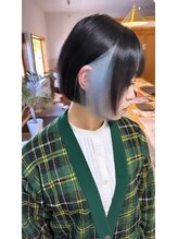 ヘアーデザインサロン スワッグ(Hair design salon SWAG) 水色インナー