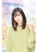 【Aere池袋】インナーカラー×セミロング×ストレート☆小林