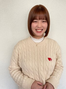 エルサフィロ ヨドヤバシ(el zafiro yodoyabashi) オレンジベージュ　ボブ　20代30代