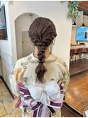 ツヤふわ編みおろしヘアセット